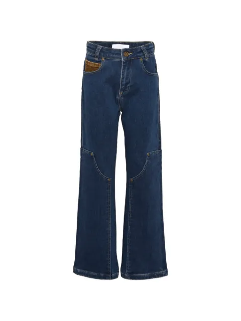 Roberto Cavalli Junior jeans con ribete de pana y paneles