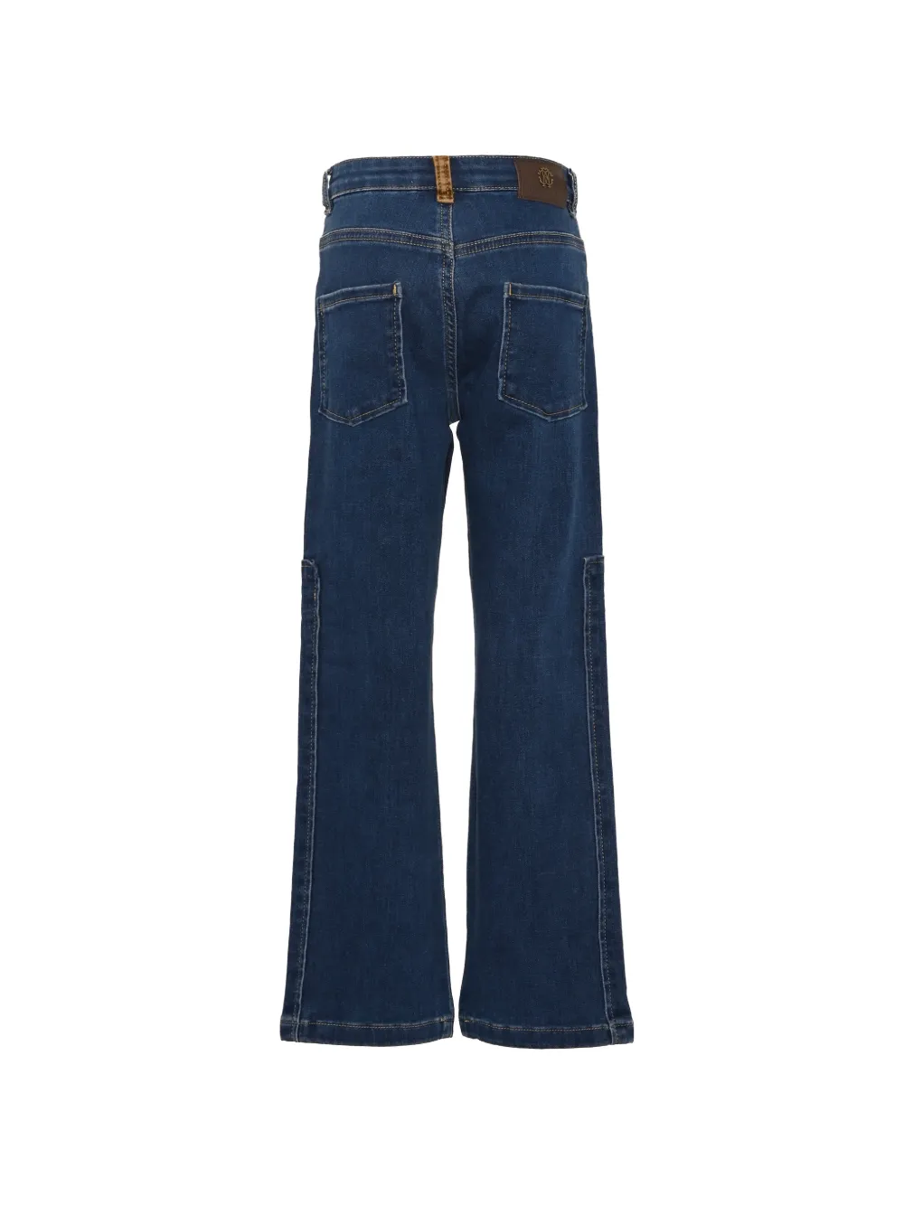 Roberto Cavalli Junior panelled corduroy-trim jeans Blauw