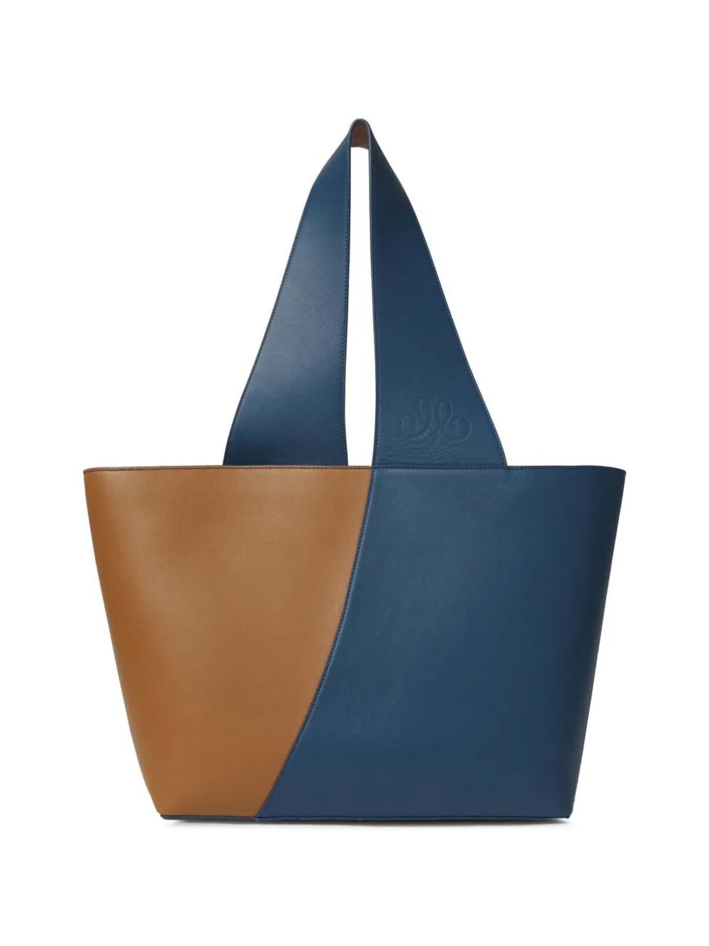 MAESE PLACE Roda two-tone leather tote bag - Blu