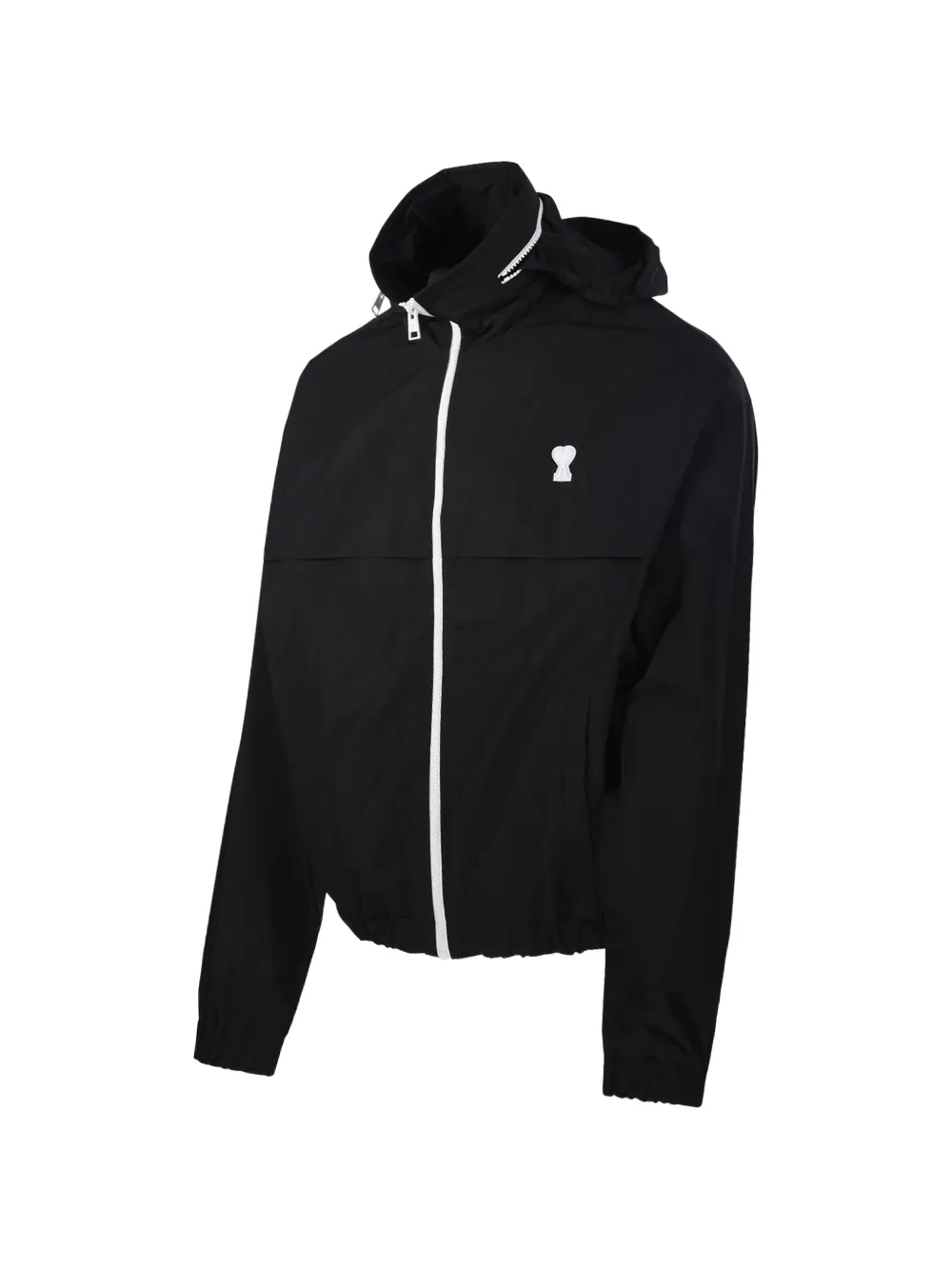 AMI Paris Ami de Coeur hooded jacket Zwart