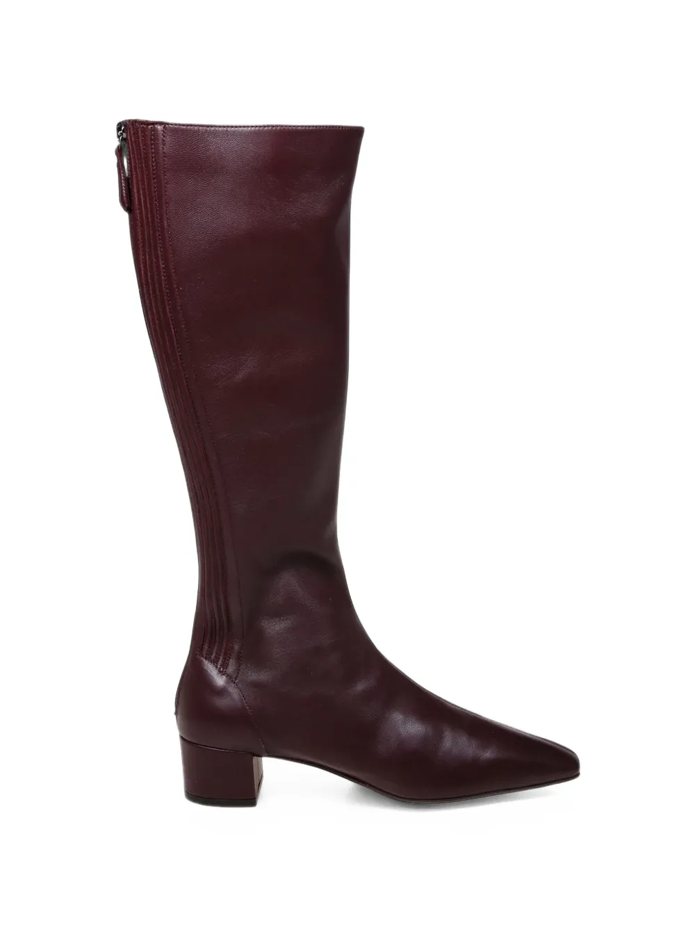 Aquazzura ribbed-panel leather boots - Rot