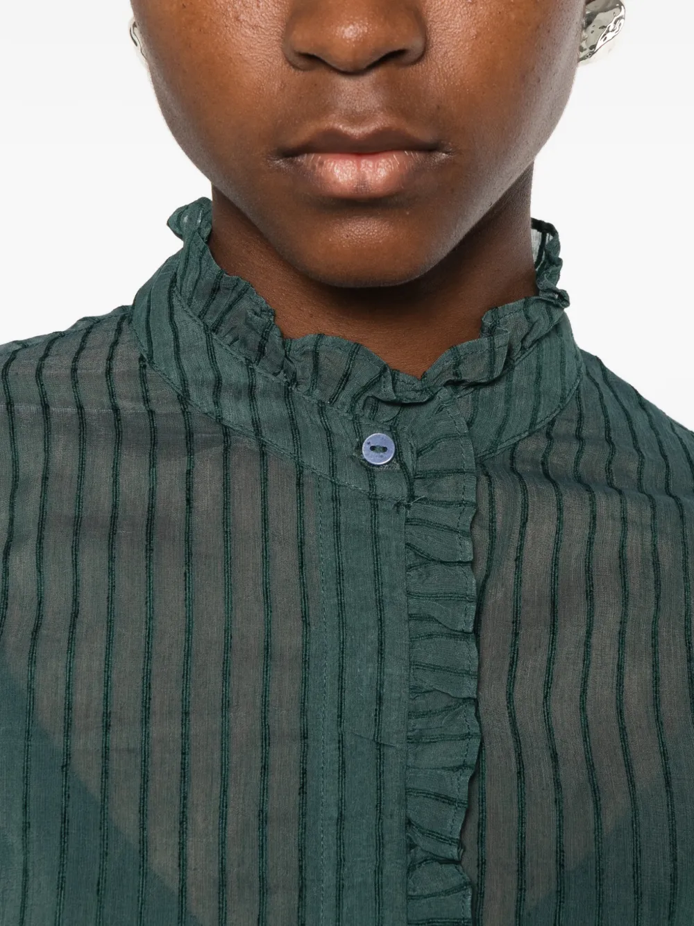 MAISON HOTEL Valley of Neptune ruffled blouse Groen