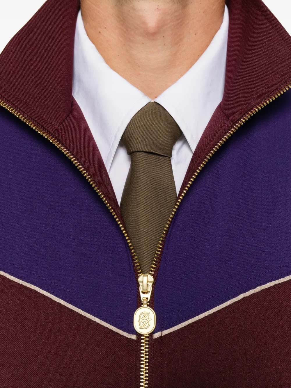 Drôle De Monsieur colour-block wool jacket Paars