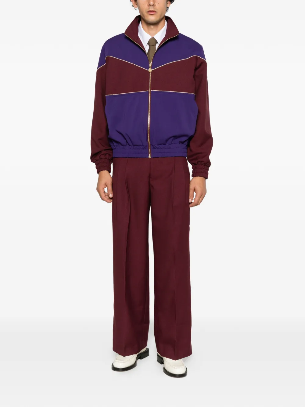 Drôle De Monsieur colour-block wool jacket Paars
