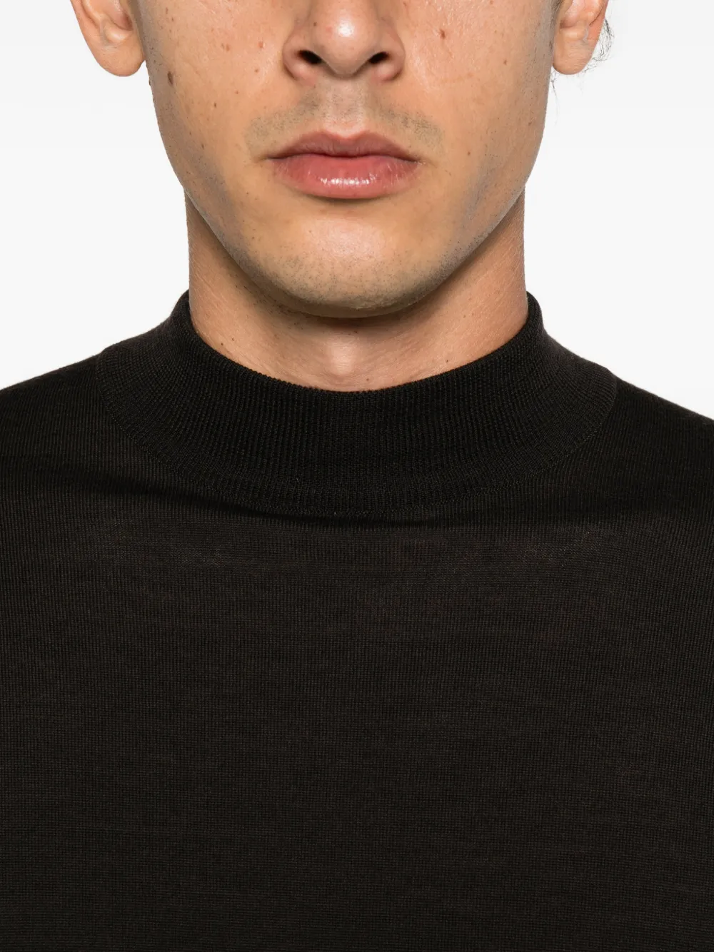 John Smedley Harcourt mock-neck sweater Bruin