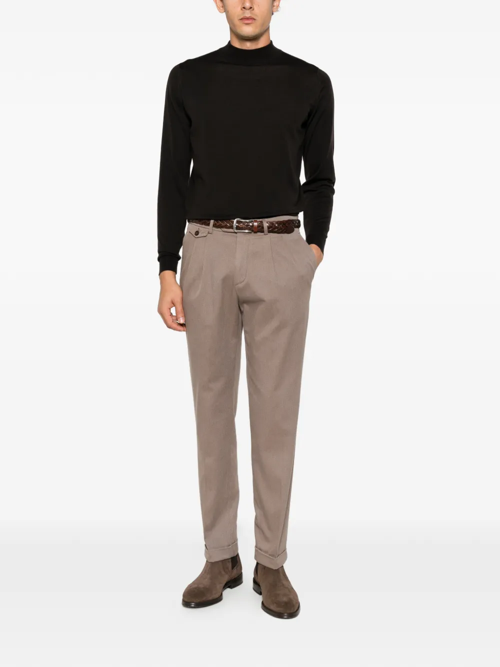 John Smedley Harcourt mock-neck sweater Bruin