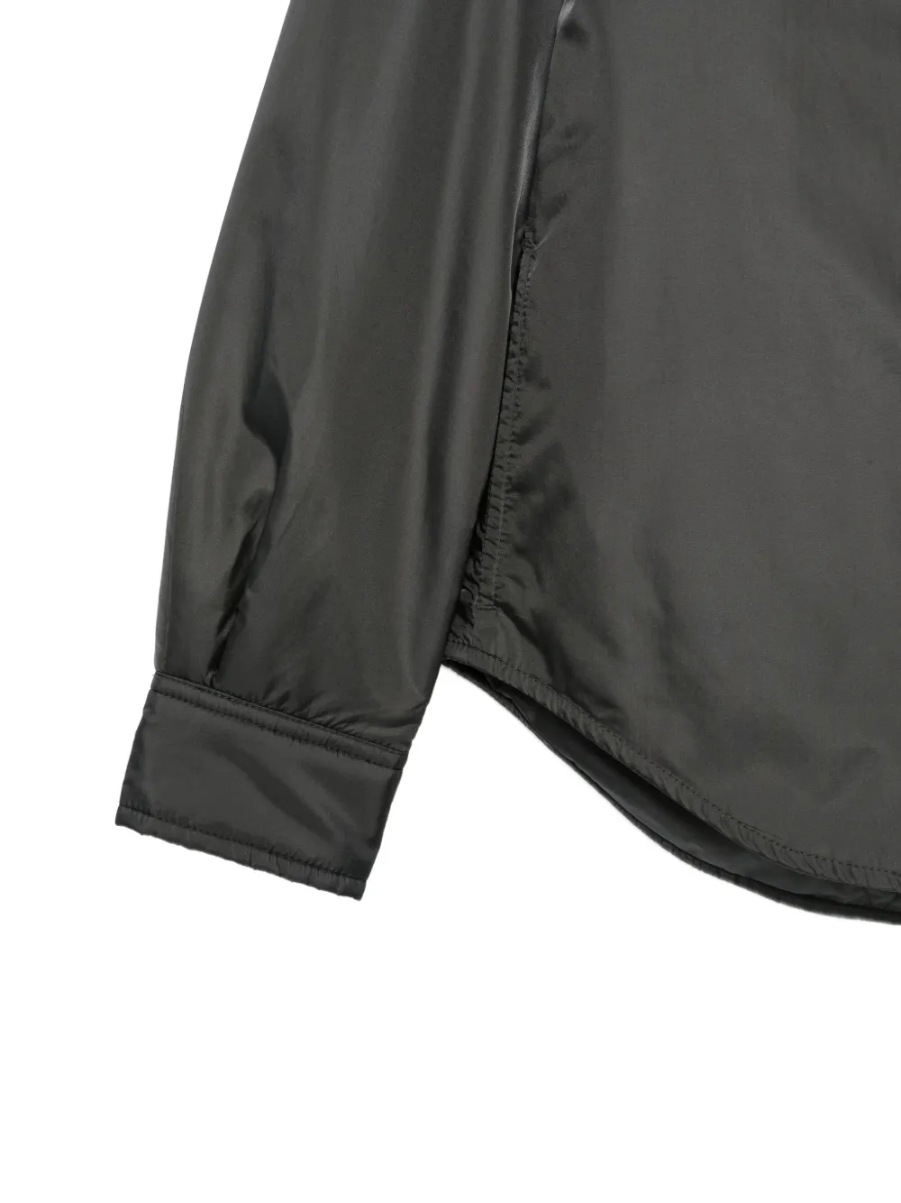 ASPESI press-stud curved-hem shirt Grijs