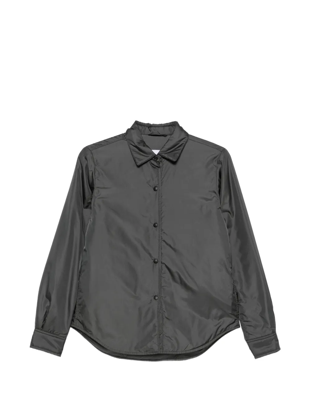 ASPESI press-stud curved-hem shirt Grijs