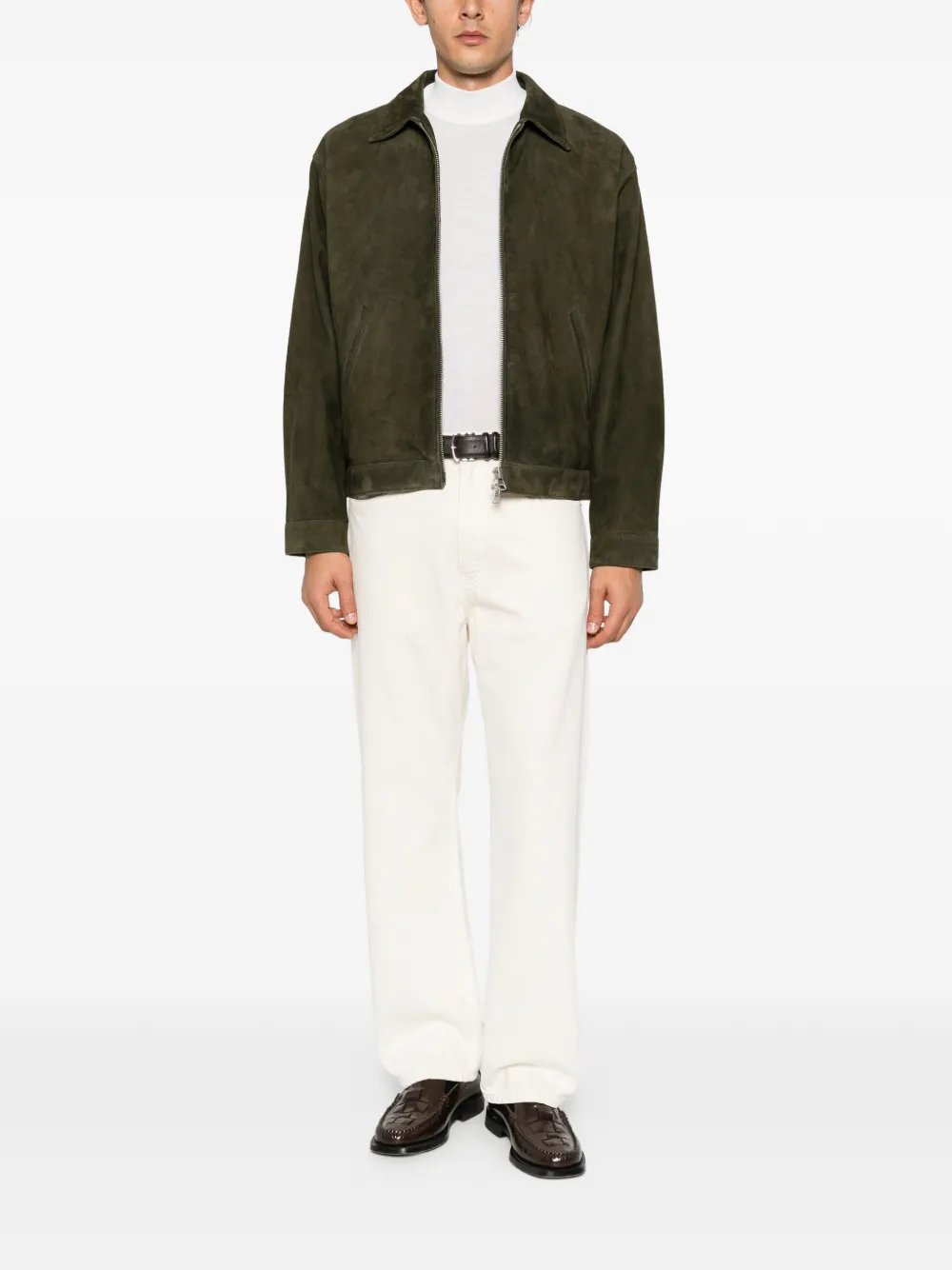 John Smedley Harcourt mock-neck sweater Wit