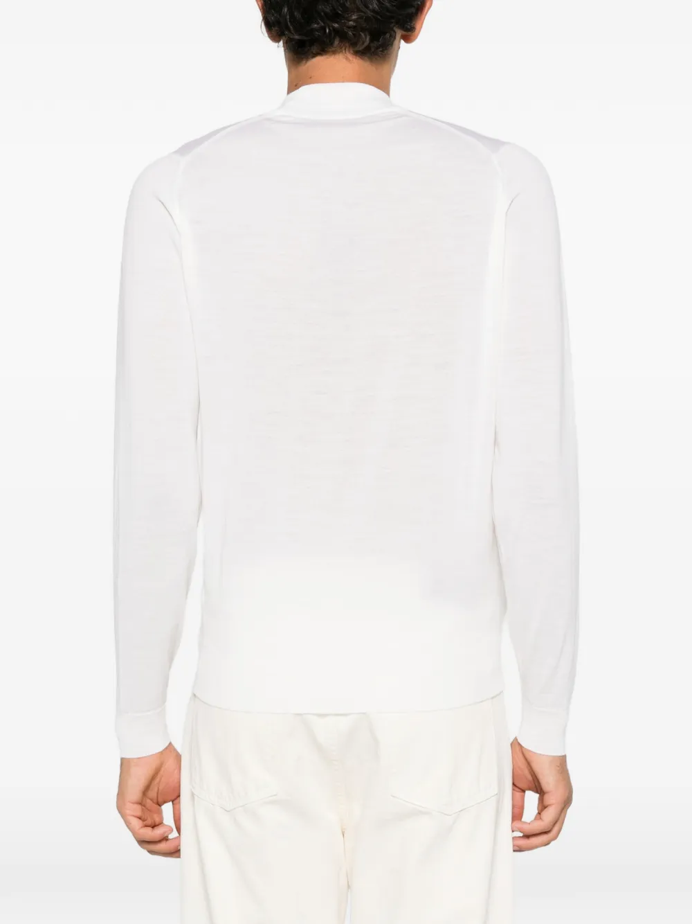 John Smedley Harcourt mock-neck sweater Wit