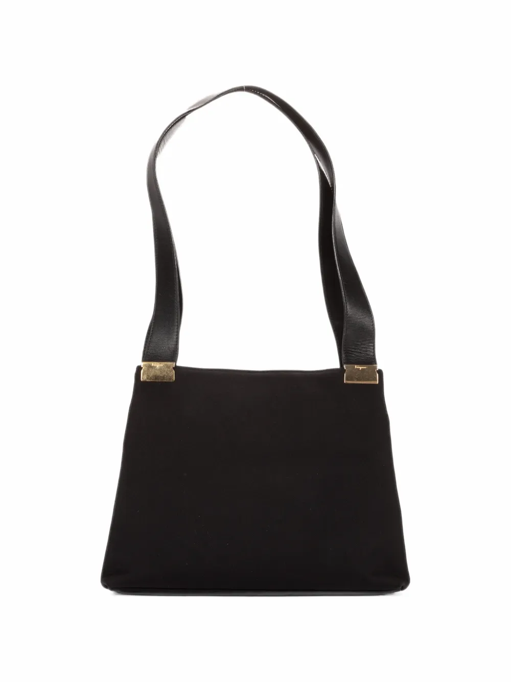 Ferragamo Pre-Owned leather-trim shoulder bag - Nero