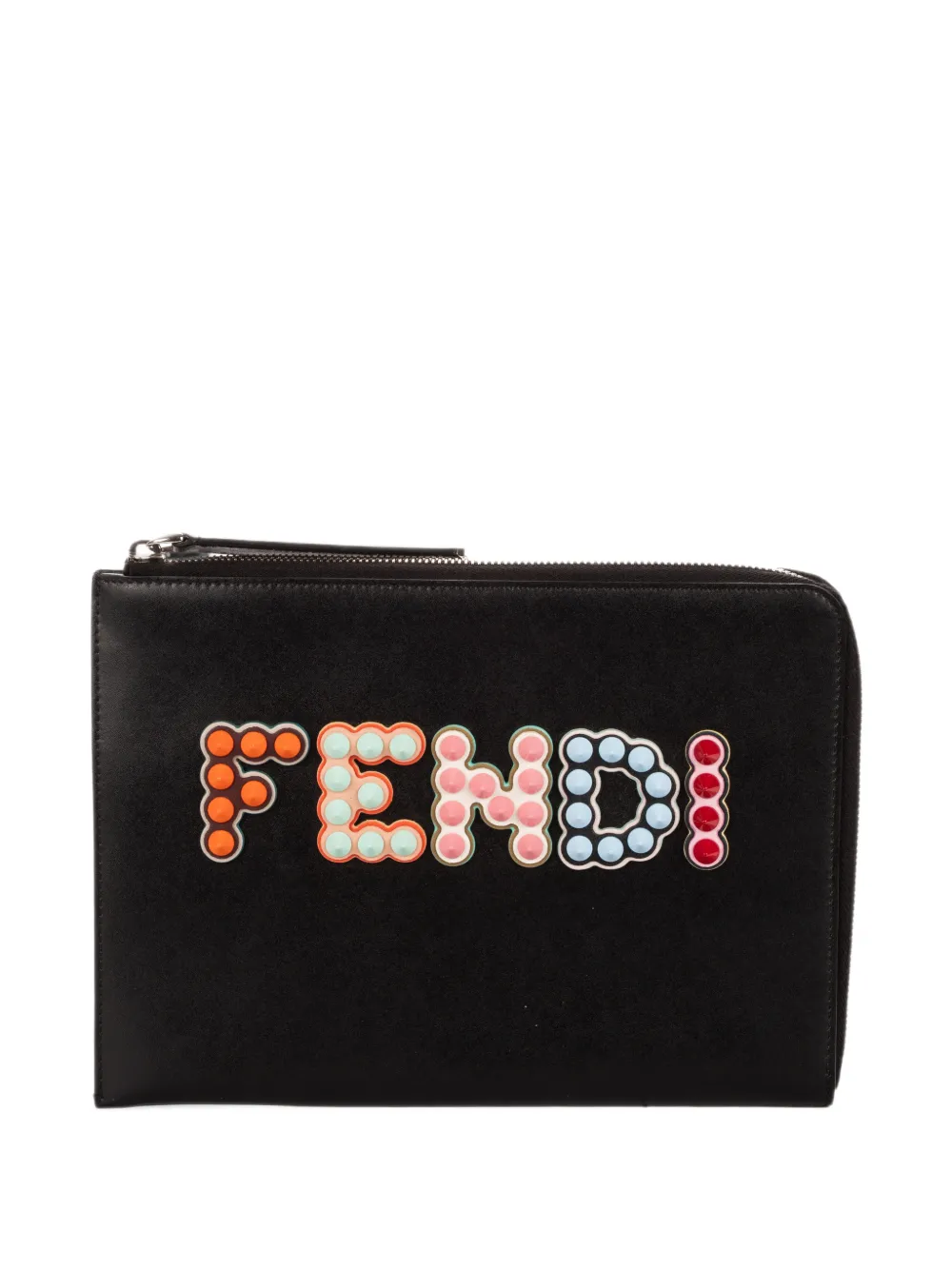 Fendi Pre-Owned Fun Fair studded clutch bag - Schwarz