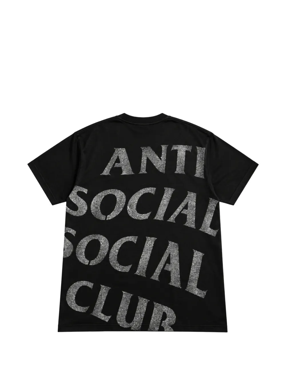 Anti Social Club logo-print T-shirt Zwart