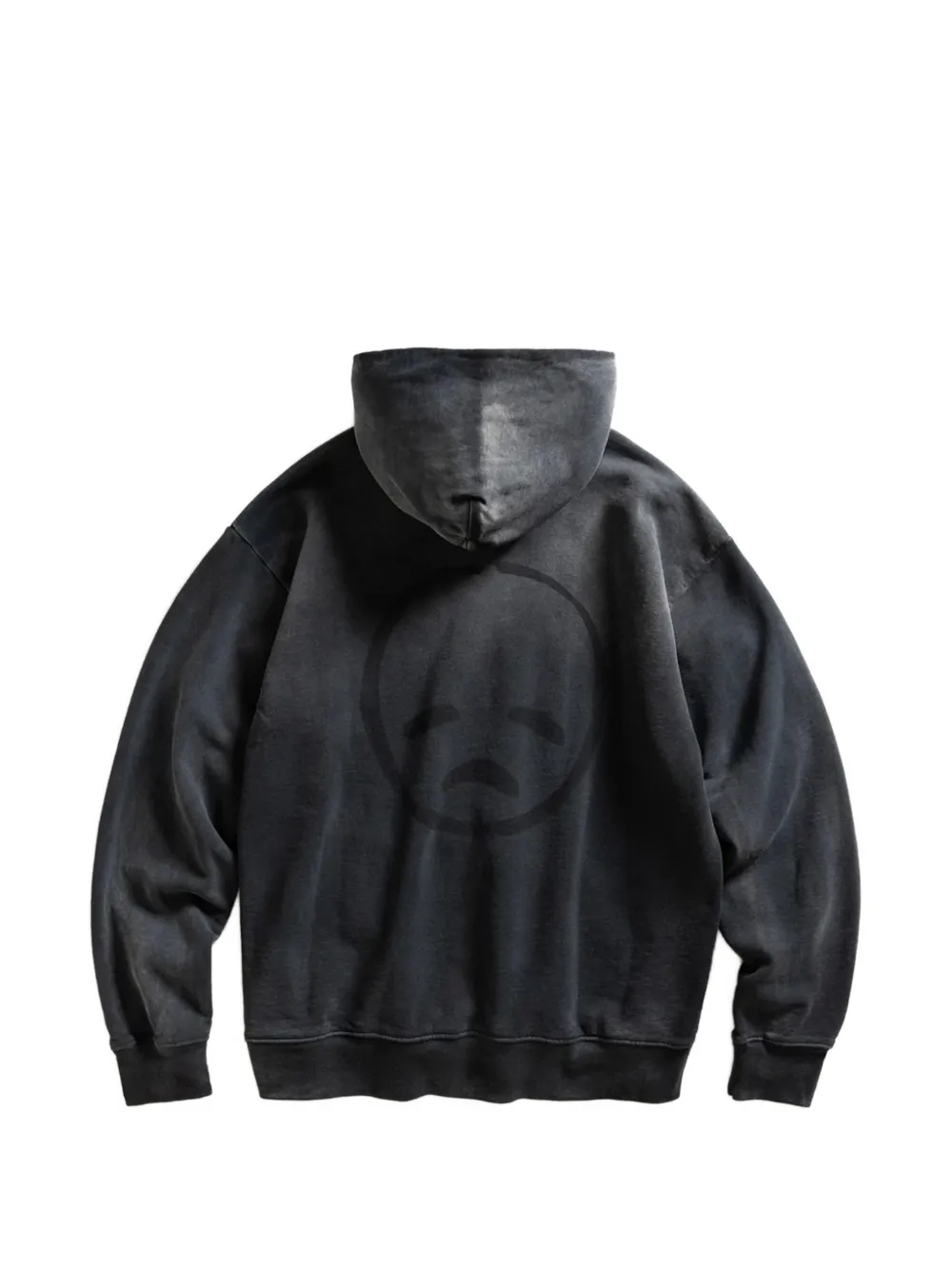 Anti Social Club Missing logo-print faded-effect hoodie Zwart