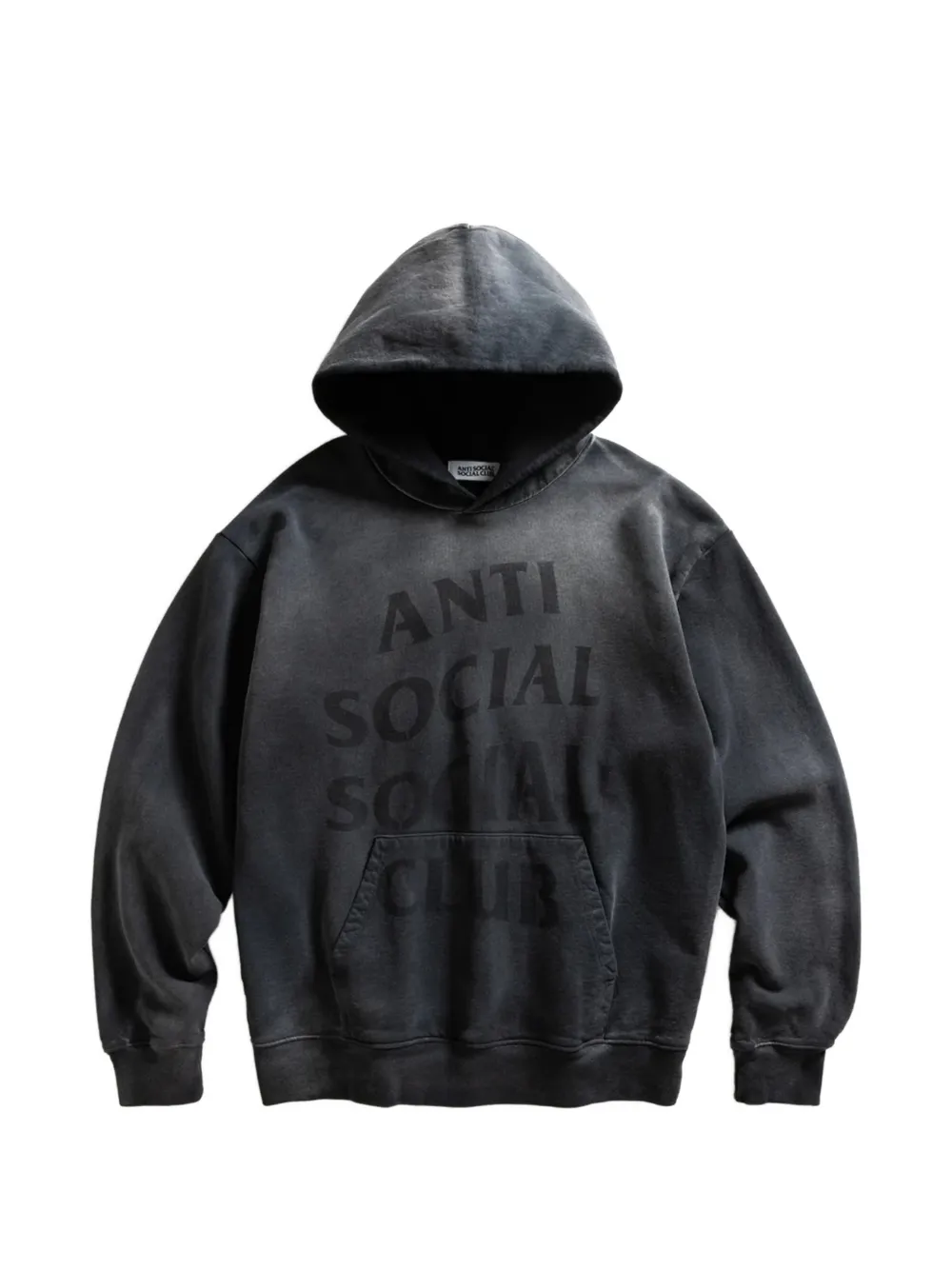Anti Social Social Club Missing logo-print faded-effect hoodie - Nero