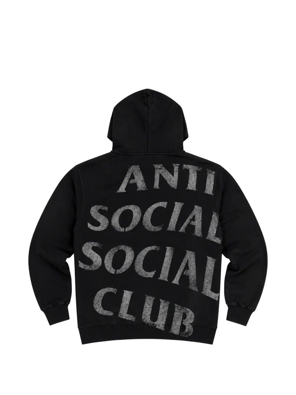 Anti Social Club logo-print hoodie Zwart