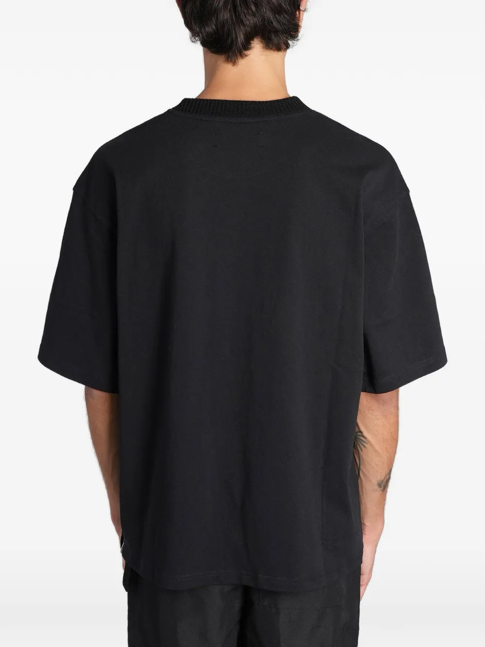 Peacemaker Oamc crew-neck cotton T-shirt Zwart