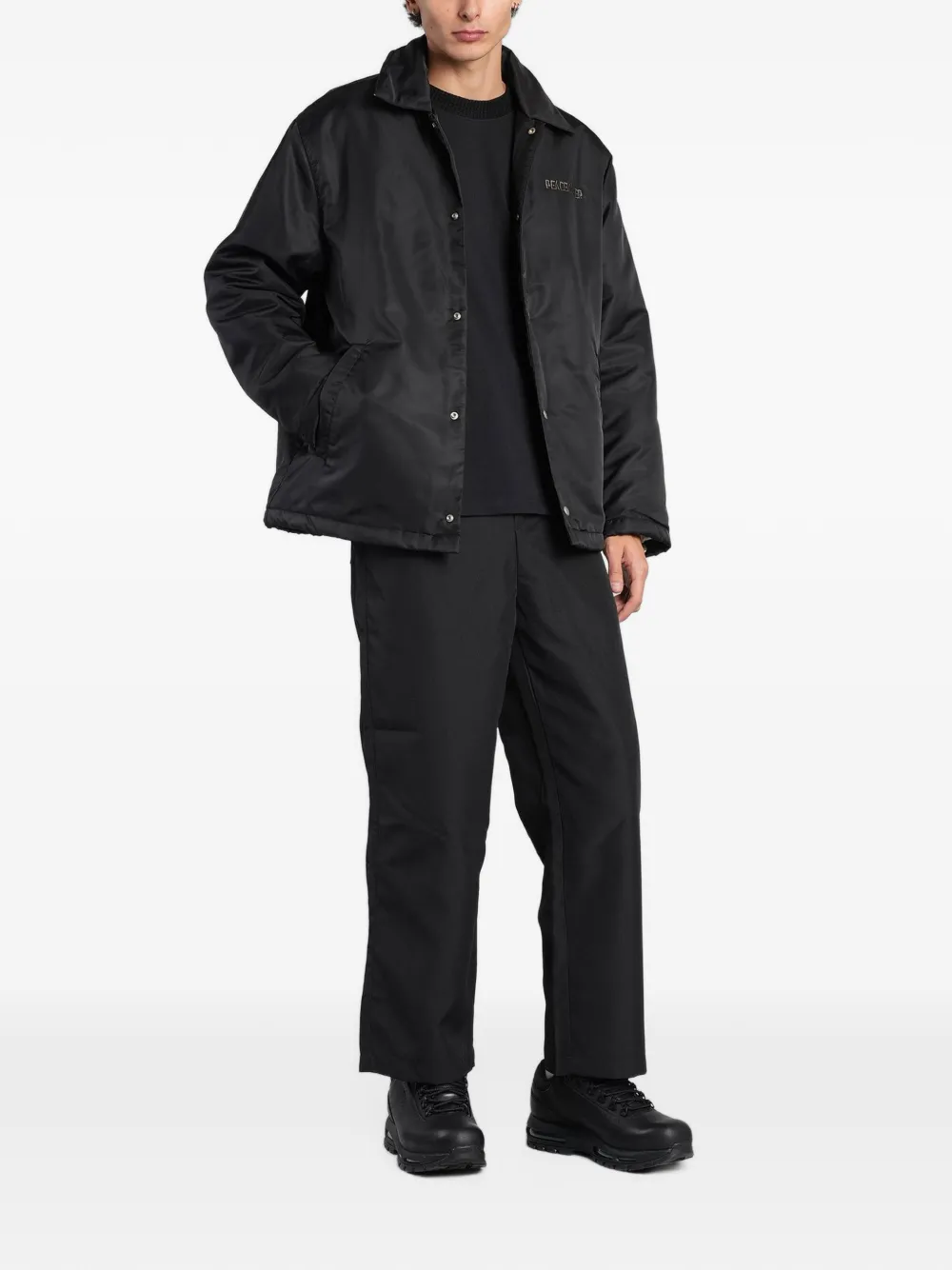 Peacemaker Oamc logo-embroidered padded jacket Zwart