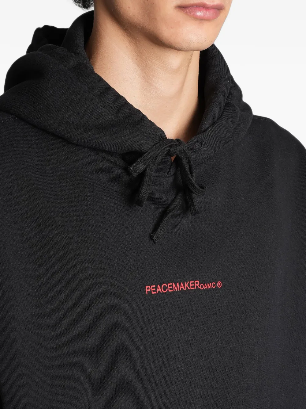 Peacemaker Oamc graphic-print Peacemaker hoodie Zwart