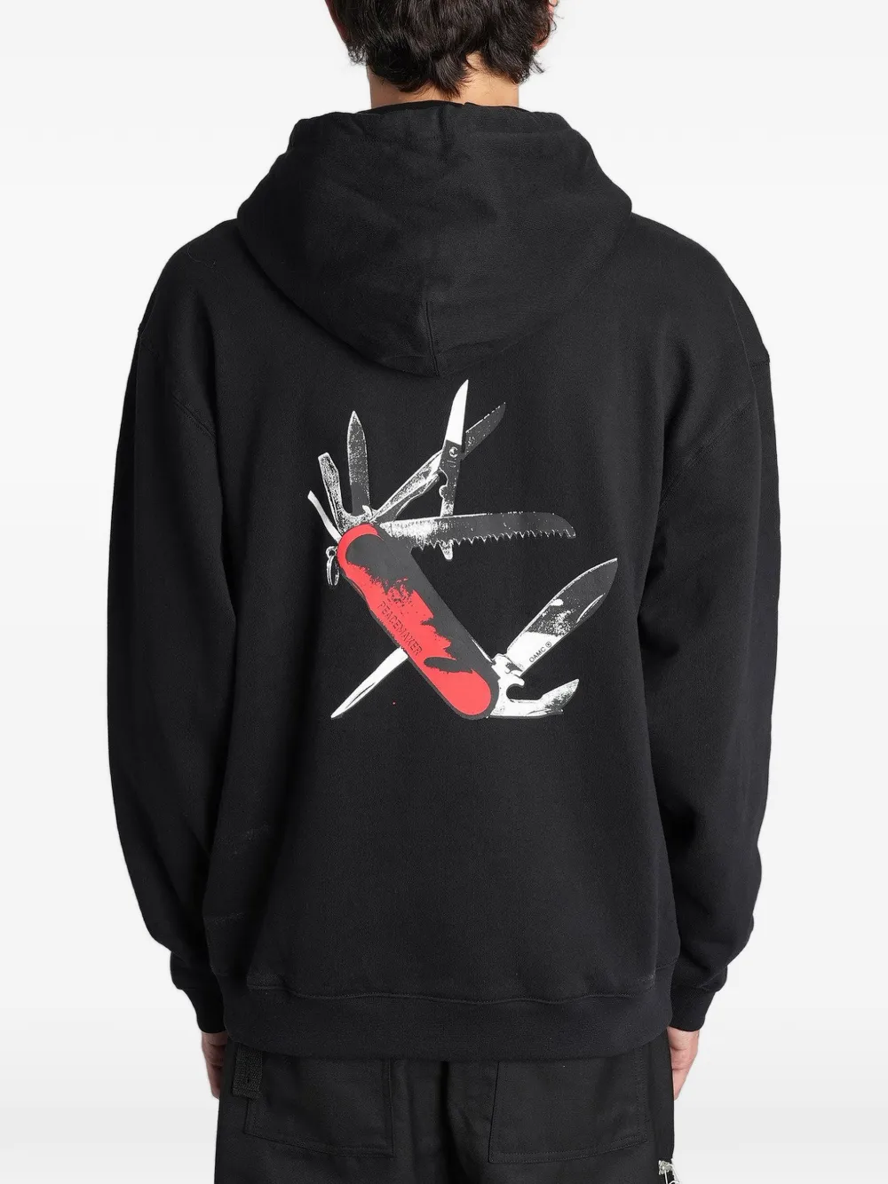 Peacemaker Oamc graphic-print Peacemaker hoodie Zwart