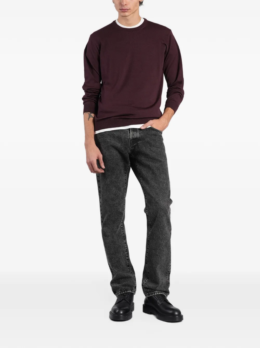 Roberto Collina crew-neck sweater Rood