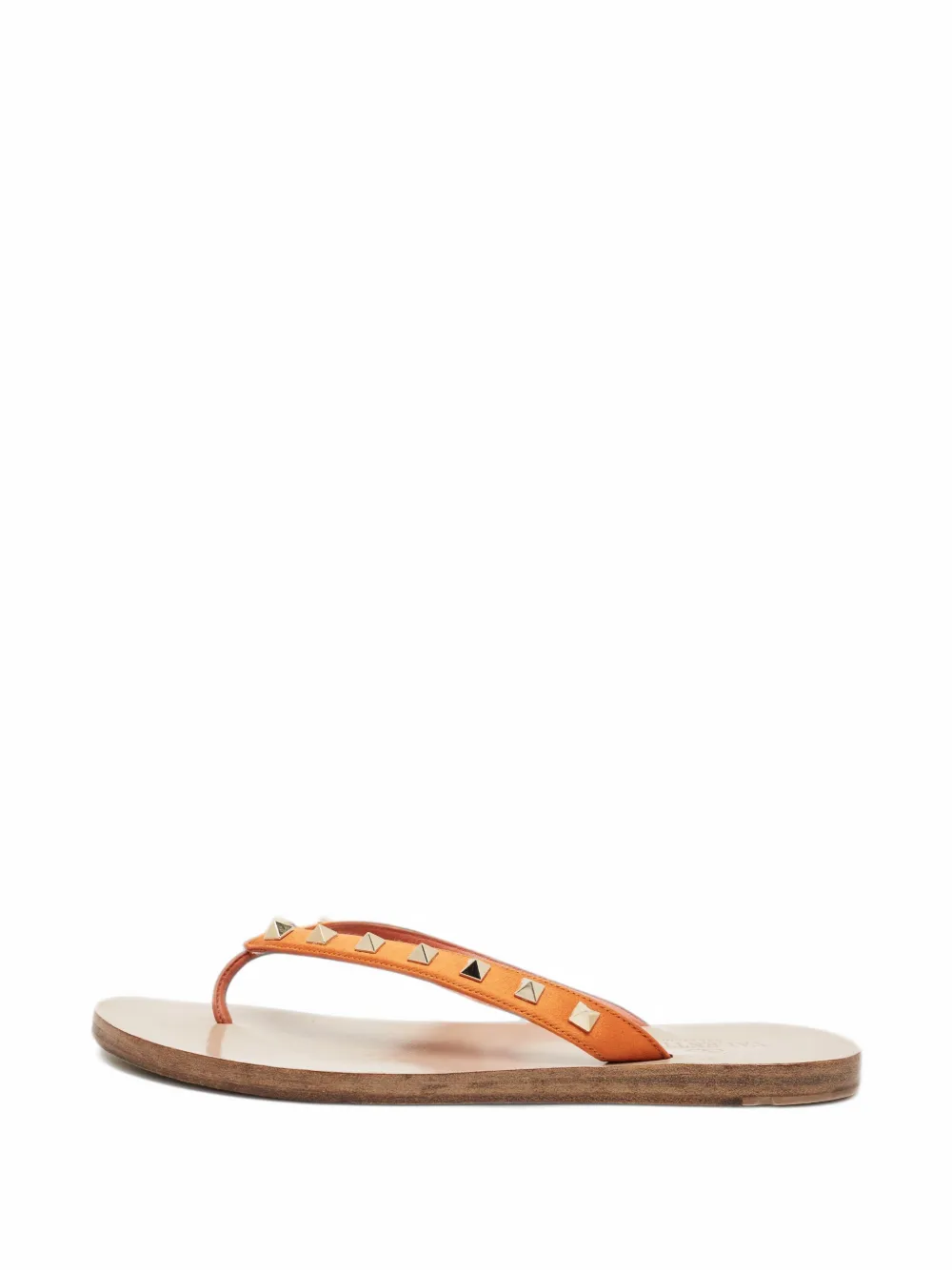 Valentino Garavani Pre-Owned Rockstud thong sandals - Arancione