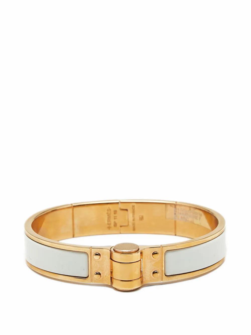 Hermès Pre-Owned hinged enamel bracelet - Gold