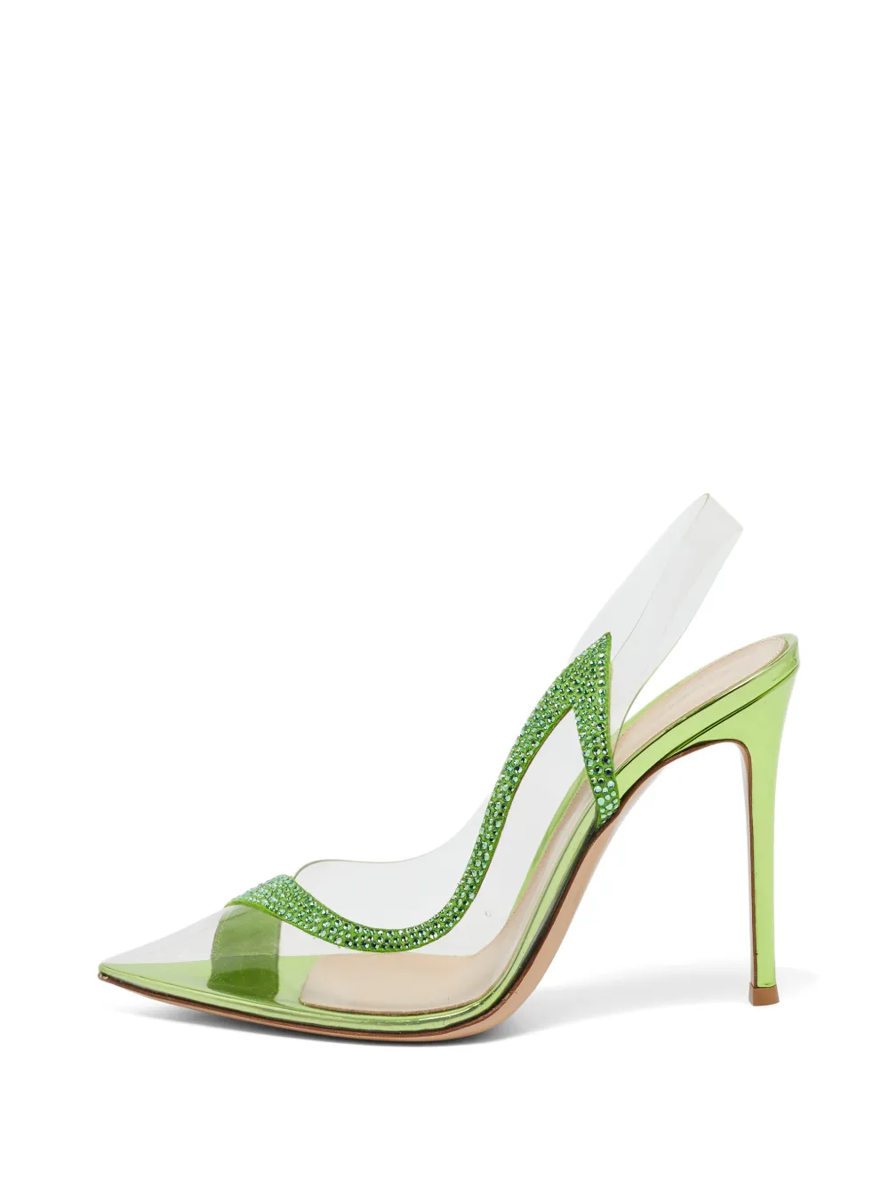 Gianvito Rossi Hortensia crystal-embellished pumps - Green