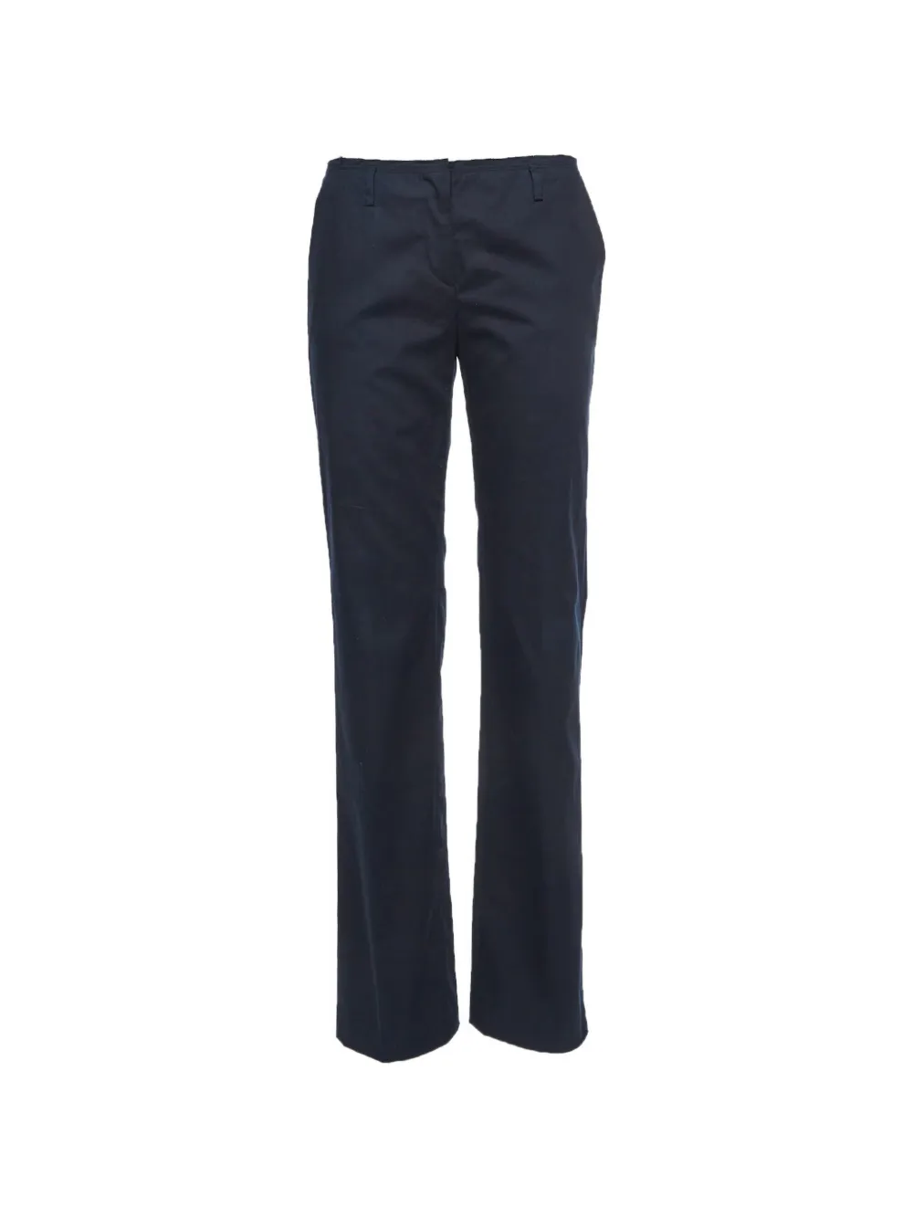 Prada Pre-Owned Raw-edge straight-leg trousers - Blu