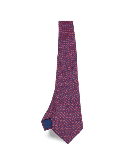 Hermès Pre-Owned H print silk tie