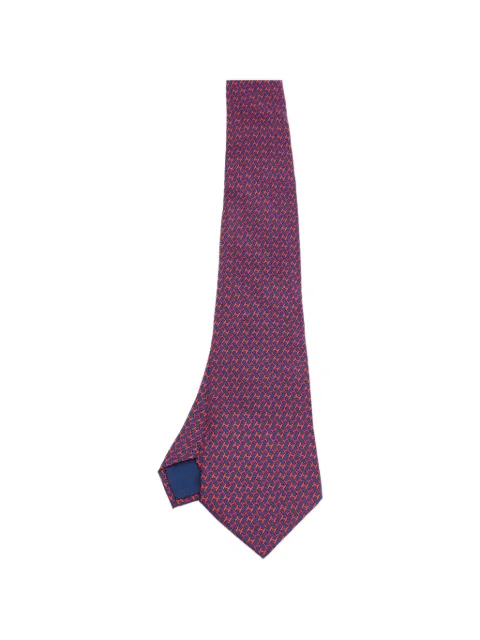 Hermès Pre-Owned H print silk tie