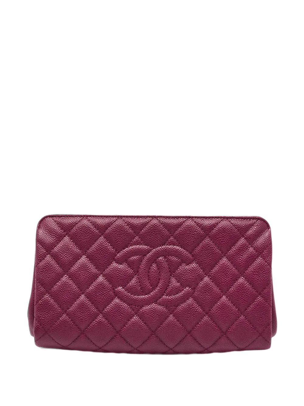 CHANEL Pre-Owned 2014-2015 quilted CC clutch bag - Rosa