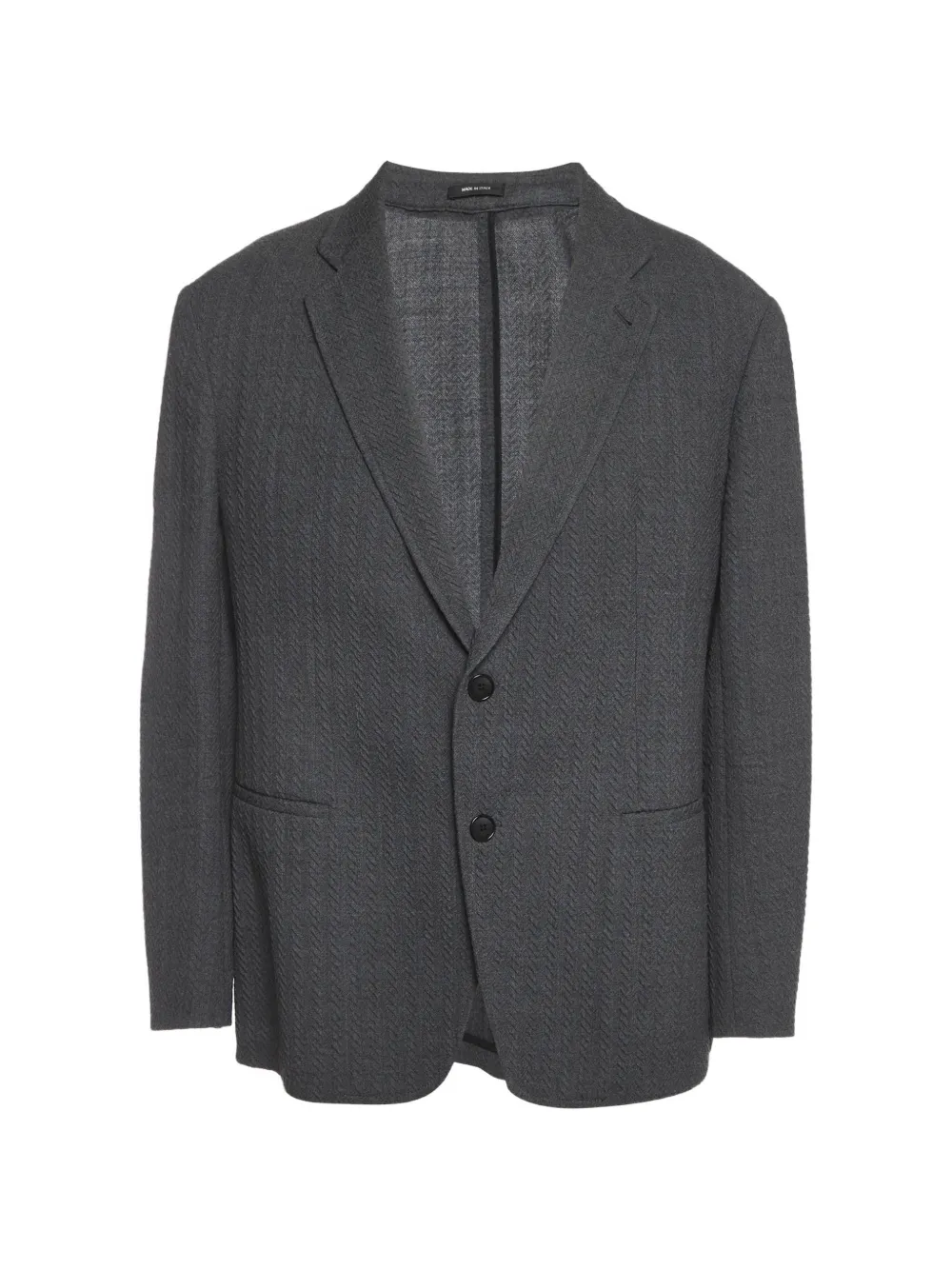 Giorgio Armani Pre-Owned herringbone single-breasted blazer - Grigio
