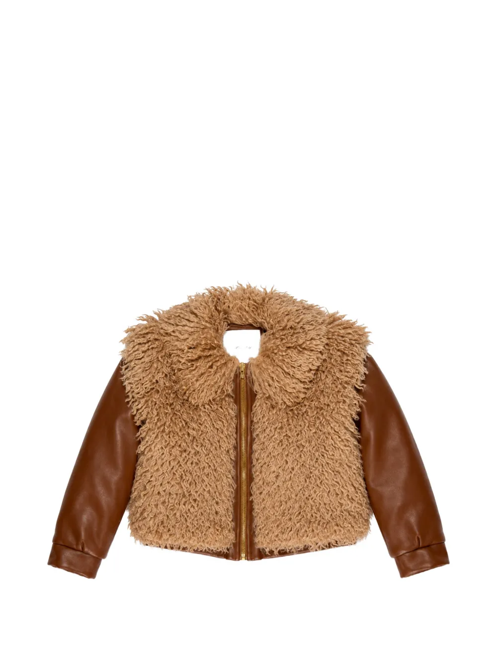 Miss Grant Kids zip-fastening faux-fur bomber jacket Bruin