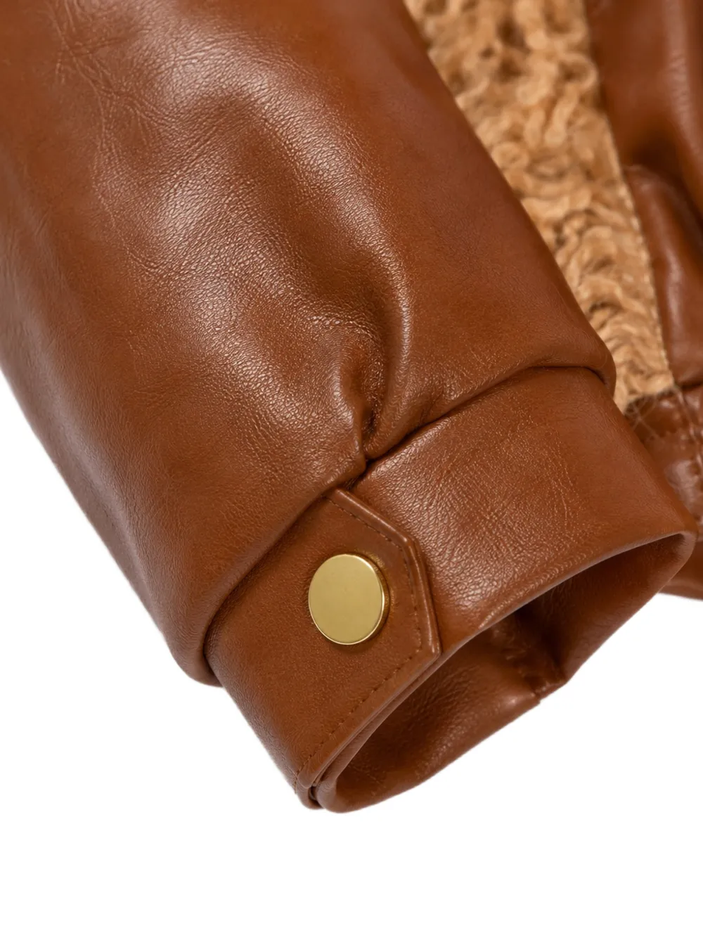Miss Grant Kids zip-fastening faux-fur bomber jacket Bruin