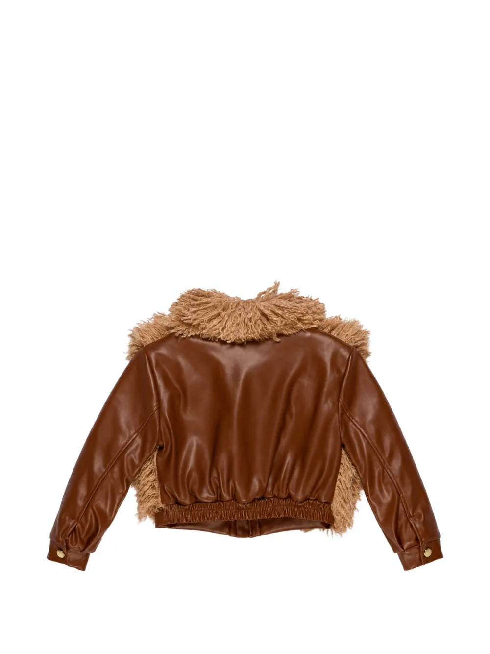 Miss Grant Kids zip-fastening faux-fur bomber jacket Bruin