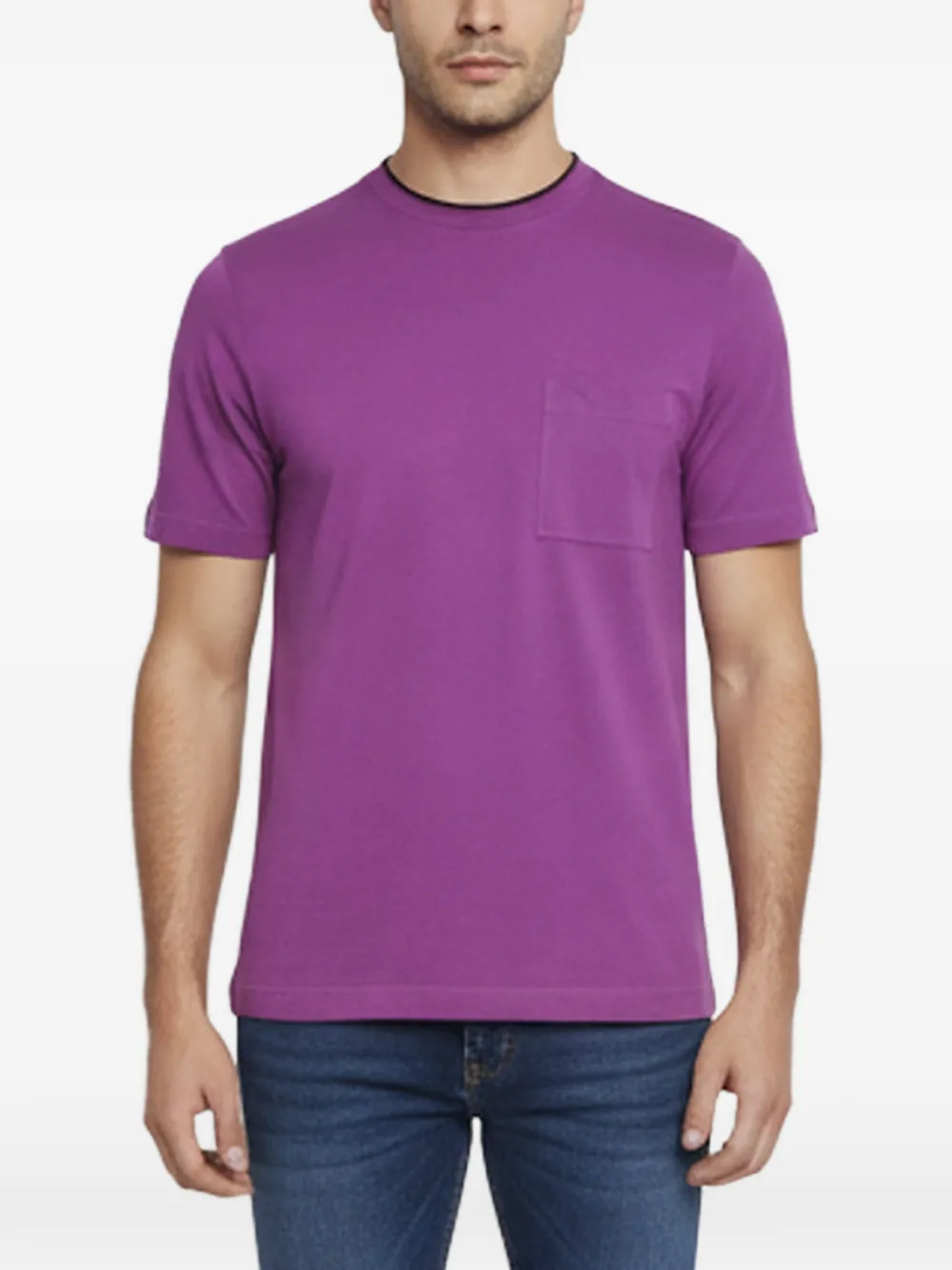Hermès Pre-Owned Piqures Sellier crew-neck T-shirt - Purple