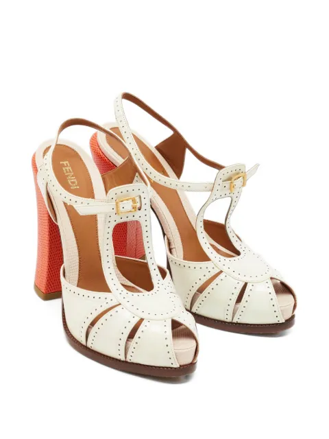Fendi Pre-Owned Chameleon patent leather sandals