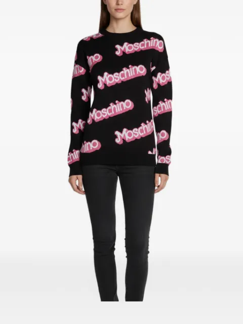 Moschino Pre-Owned Barbie logo intarsia sweater