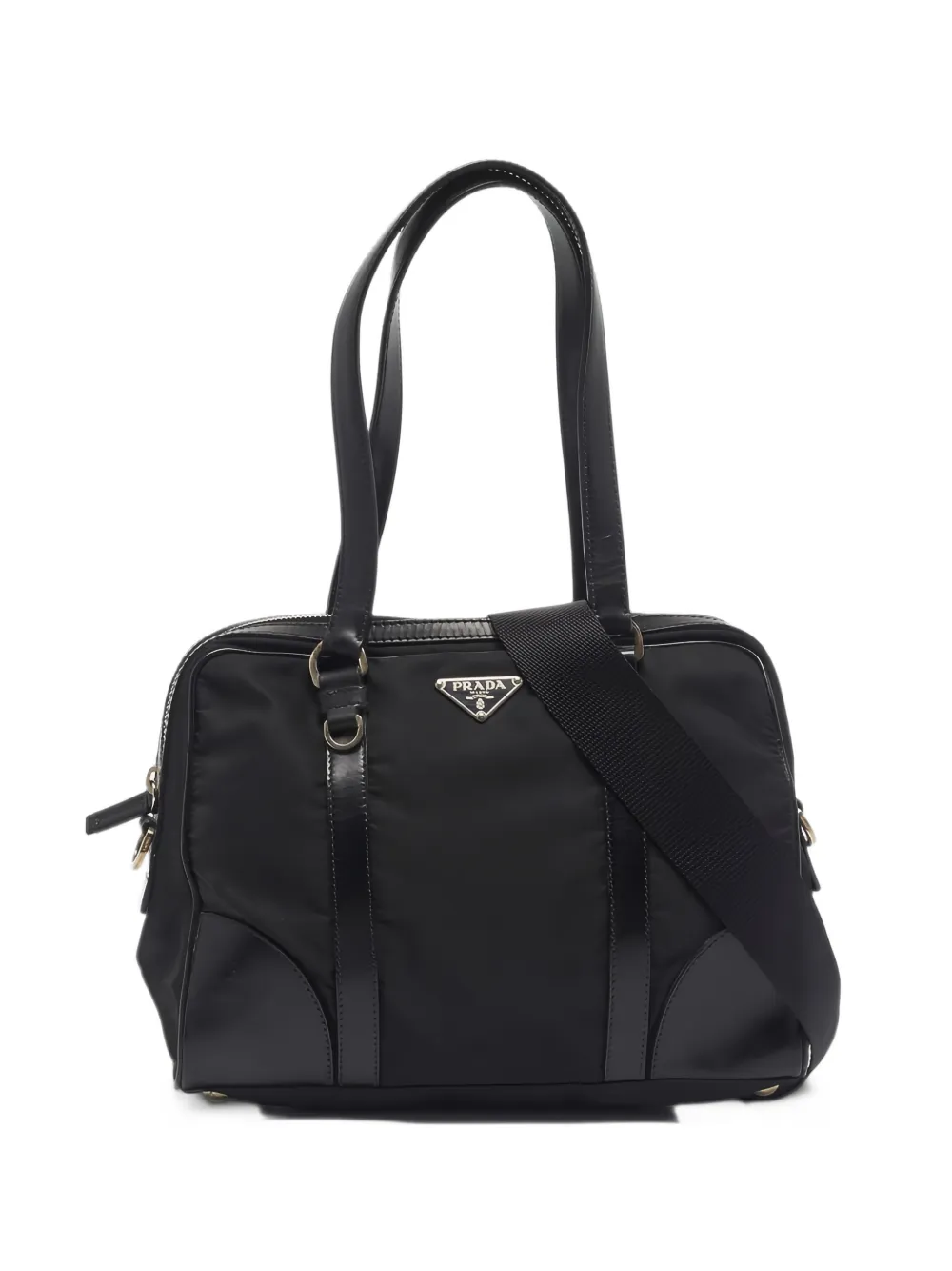 Prada Pre-Owned 1990s Tessuto leather tote bag - Nero