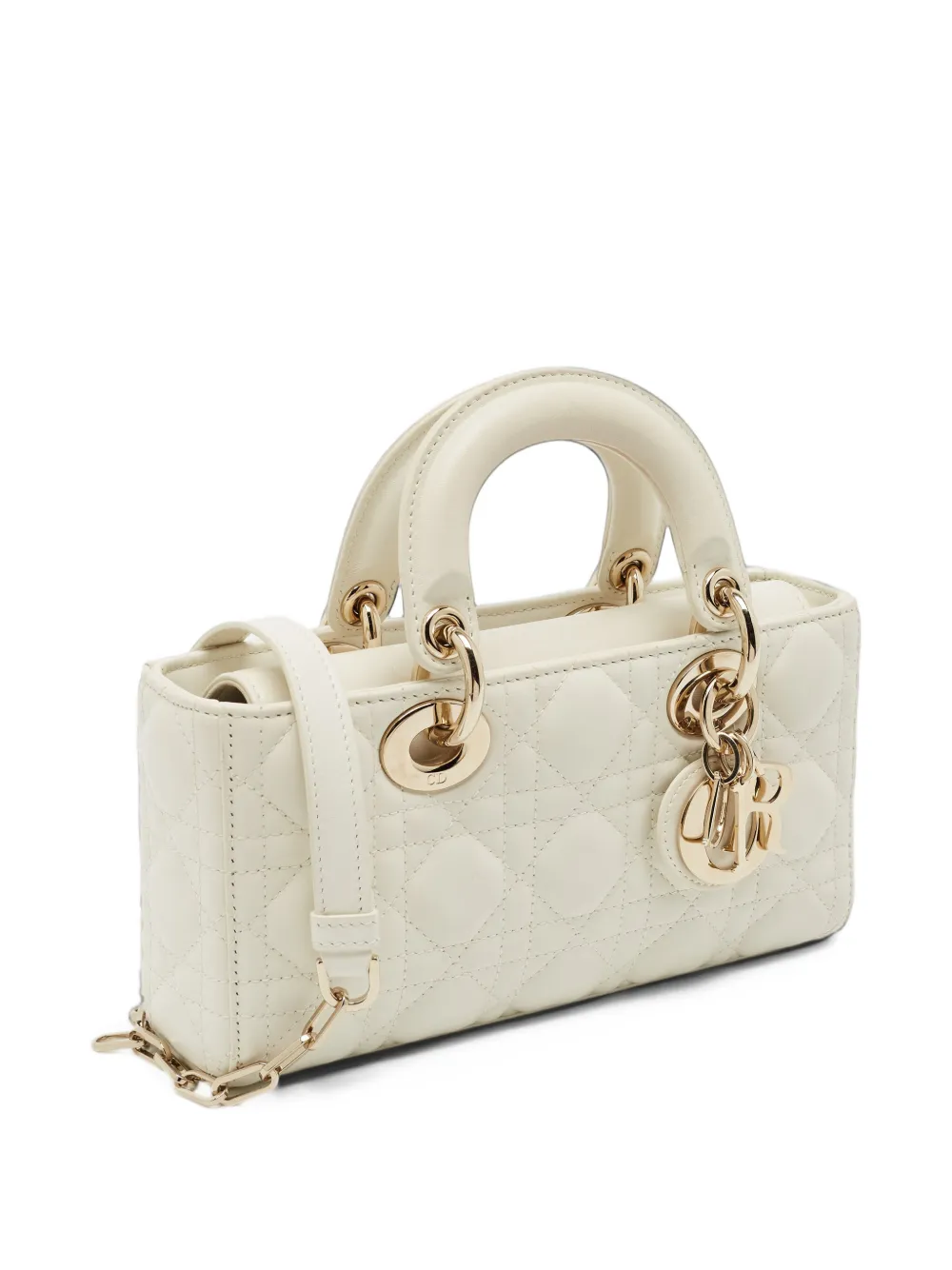 Christian Dior Pre-Owned 2023 small Lady D-Joy Cannage tote bag Wit