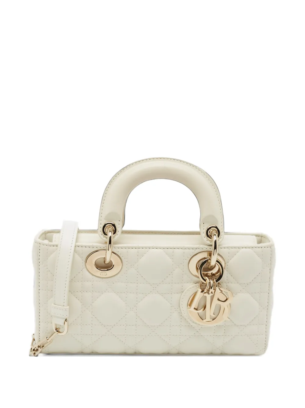 Christian Dior Pre-Owned 2023 small Lady D-Joy Cannage tote bag - White