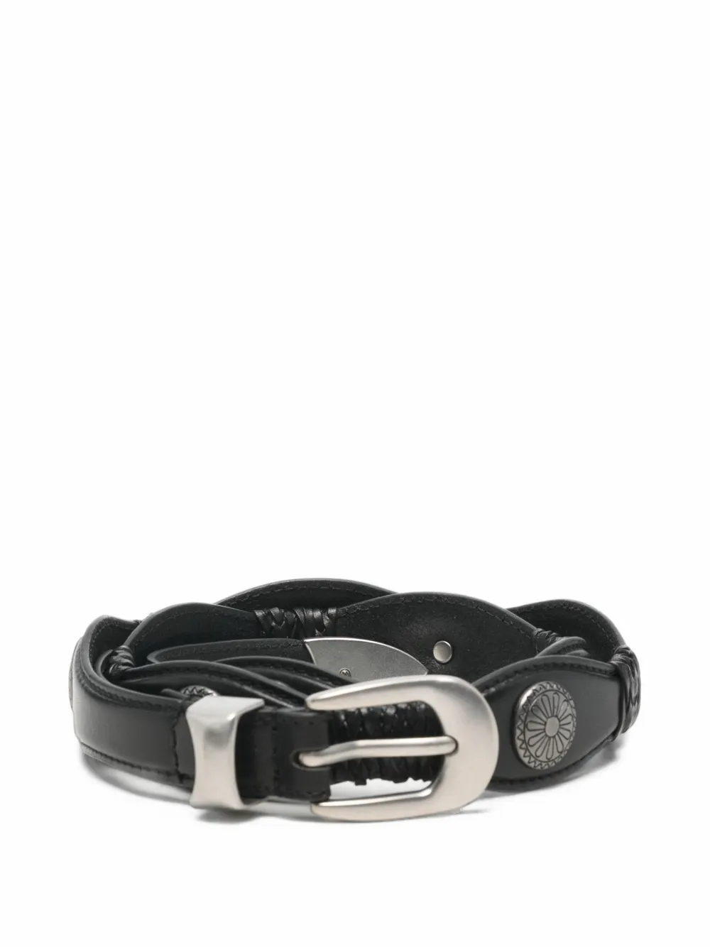 MAISON HOTEL concho braided-detail belt - Schwarz