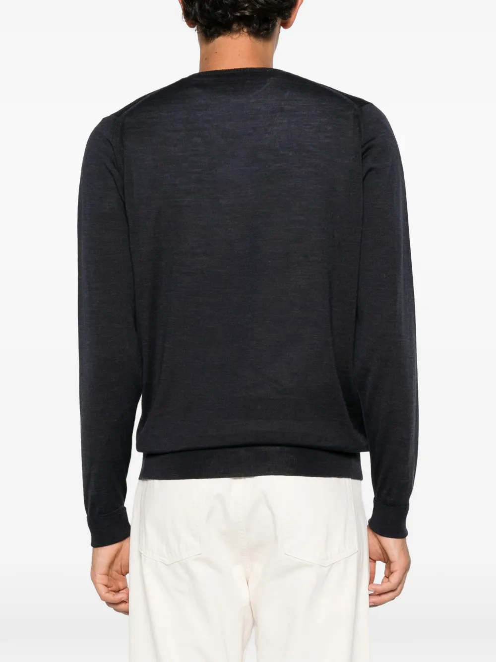 John Smedley Bobby V-neck sweater Grijs