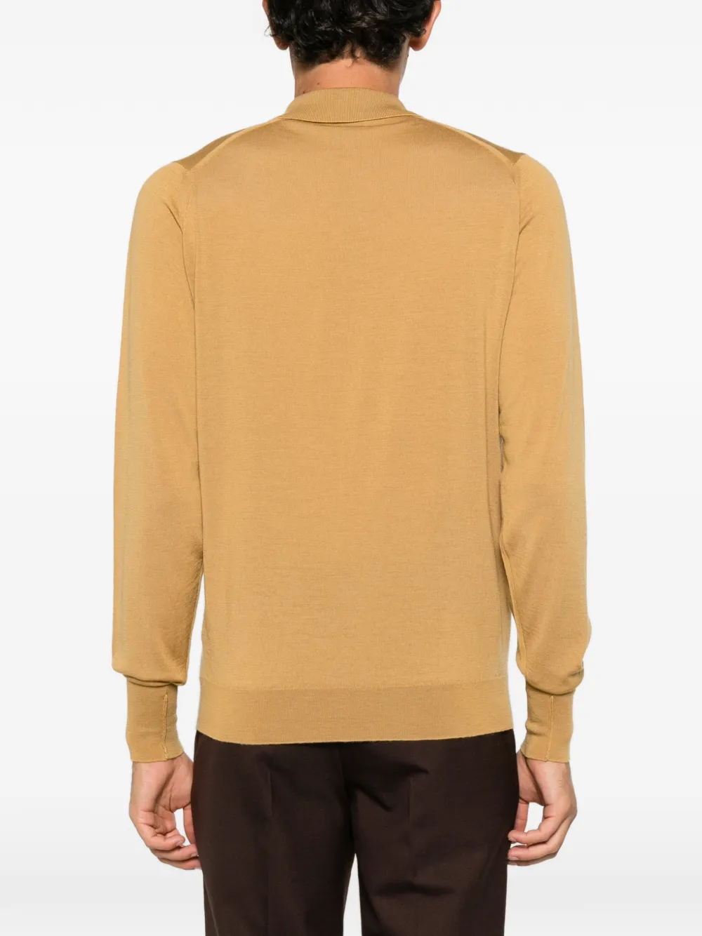John Smedley Dorset merino wool sweater Geel
