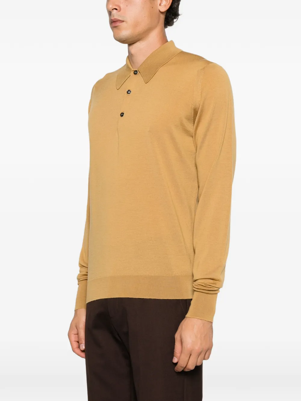 John Smedley Dorset merino wool sweater Geel