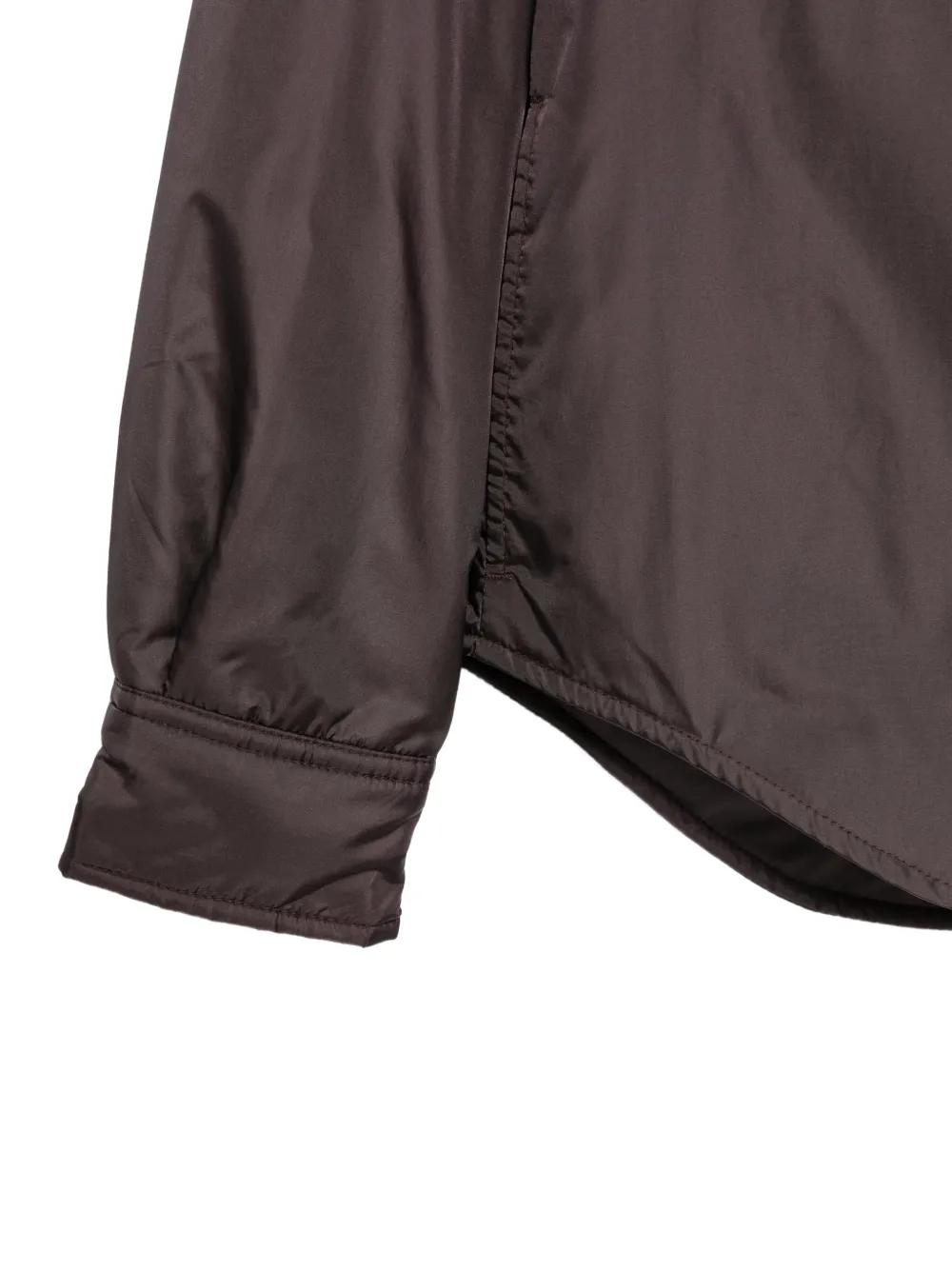 ASPESI press-stud curved-hem shirt Bruin