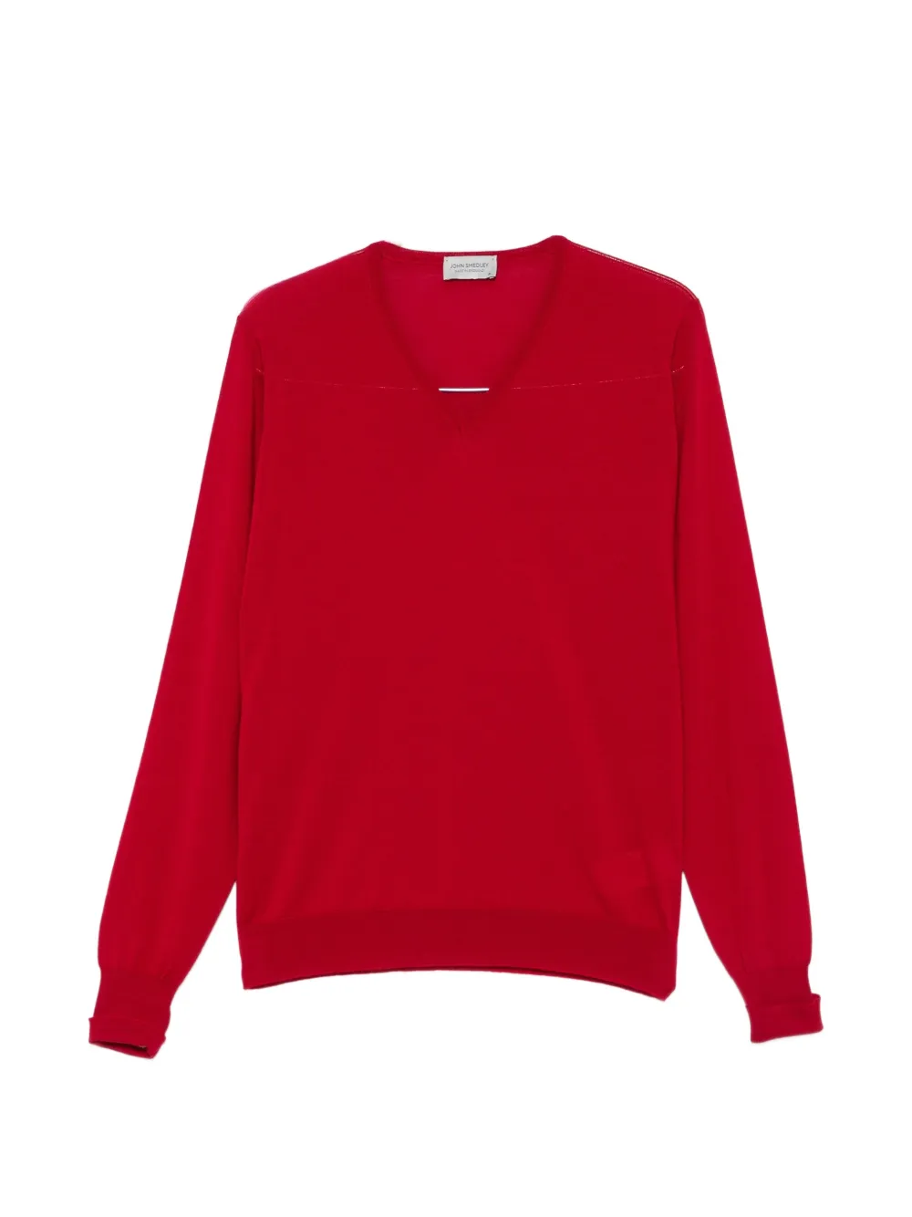John Smedley Bobby V-neck sweater Rood