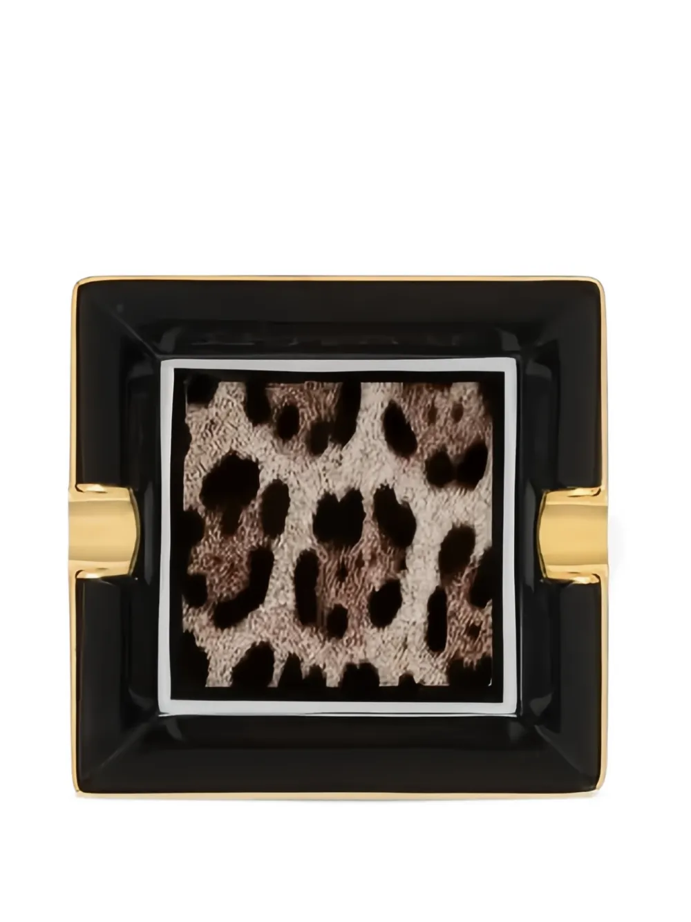 Dolce & Gabbana leopard-print ashtray - Schwarz