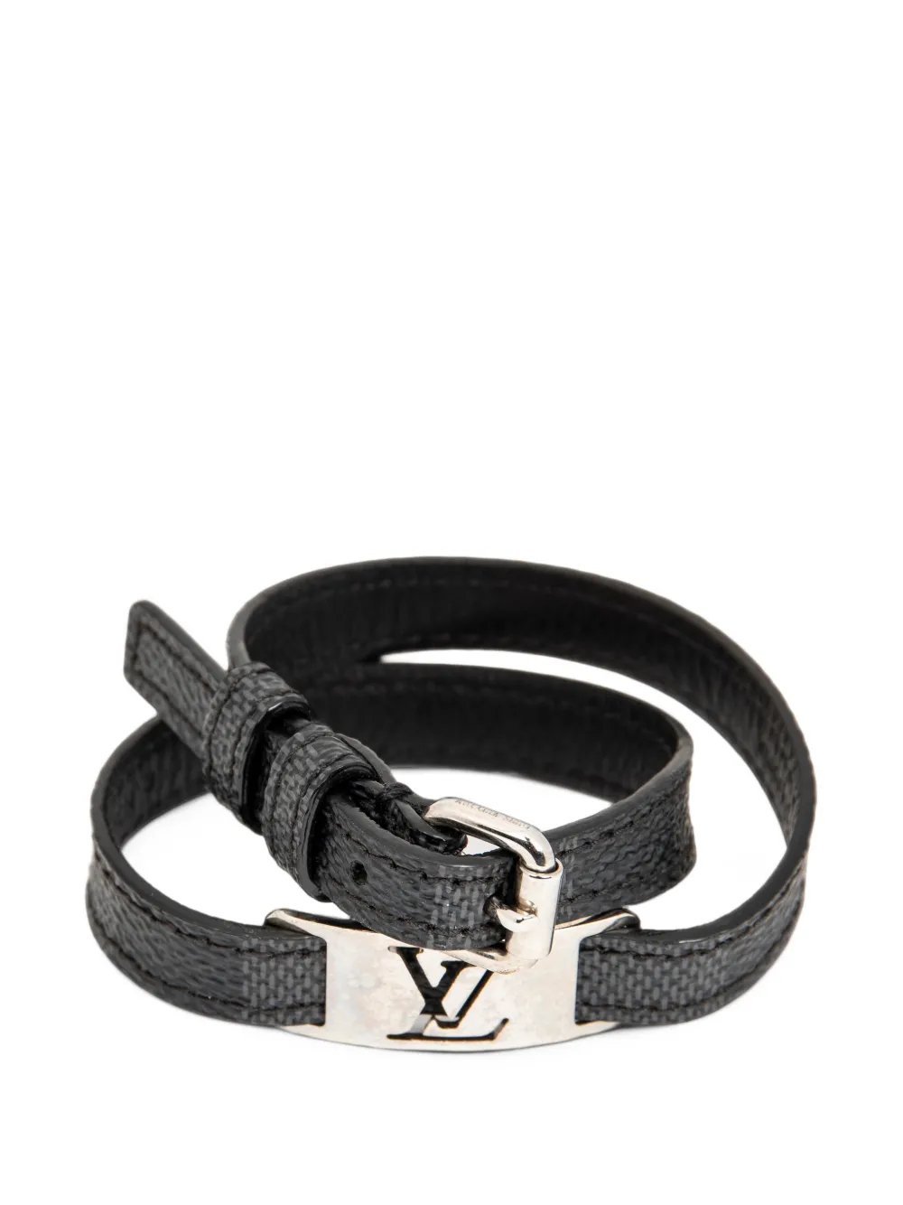 Louis Vuitton Pre-Owned Sign It double wrap bracelet - Nero